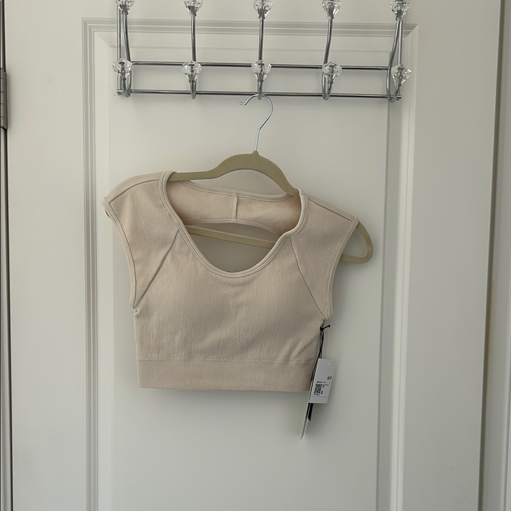 Cream Sleeveless Top